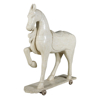 Extraordinary Indian Ceremonial Horse Sculpture