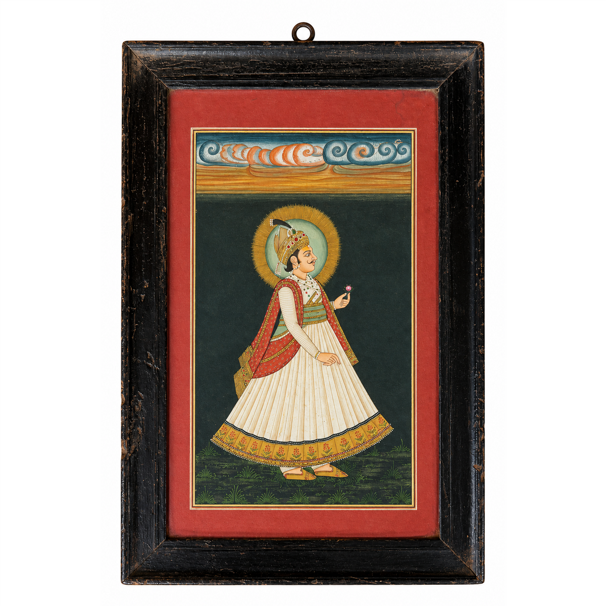 Miniture Mughal Emperor Portrait Panting