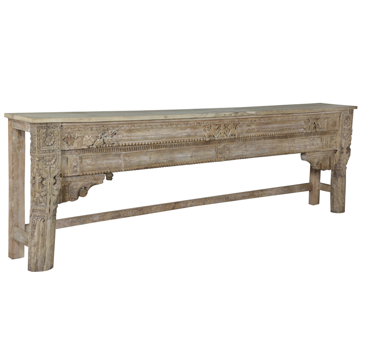 Reclaimed Hand Carved Indian Console Table
