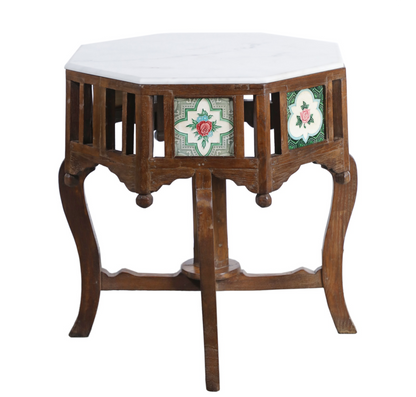 Vintage Goan Tile & Marble Table