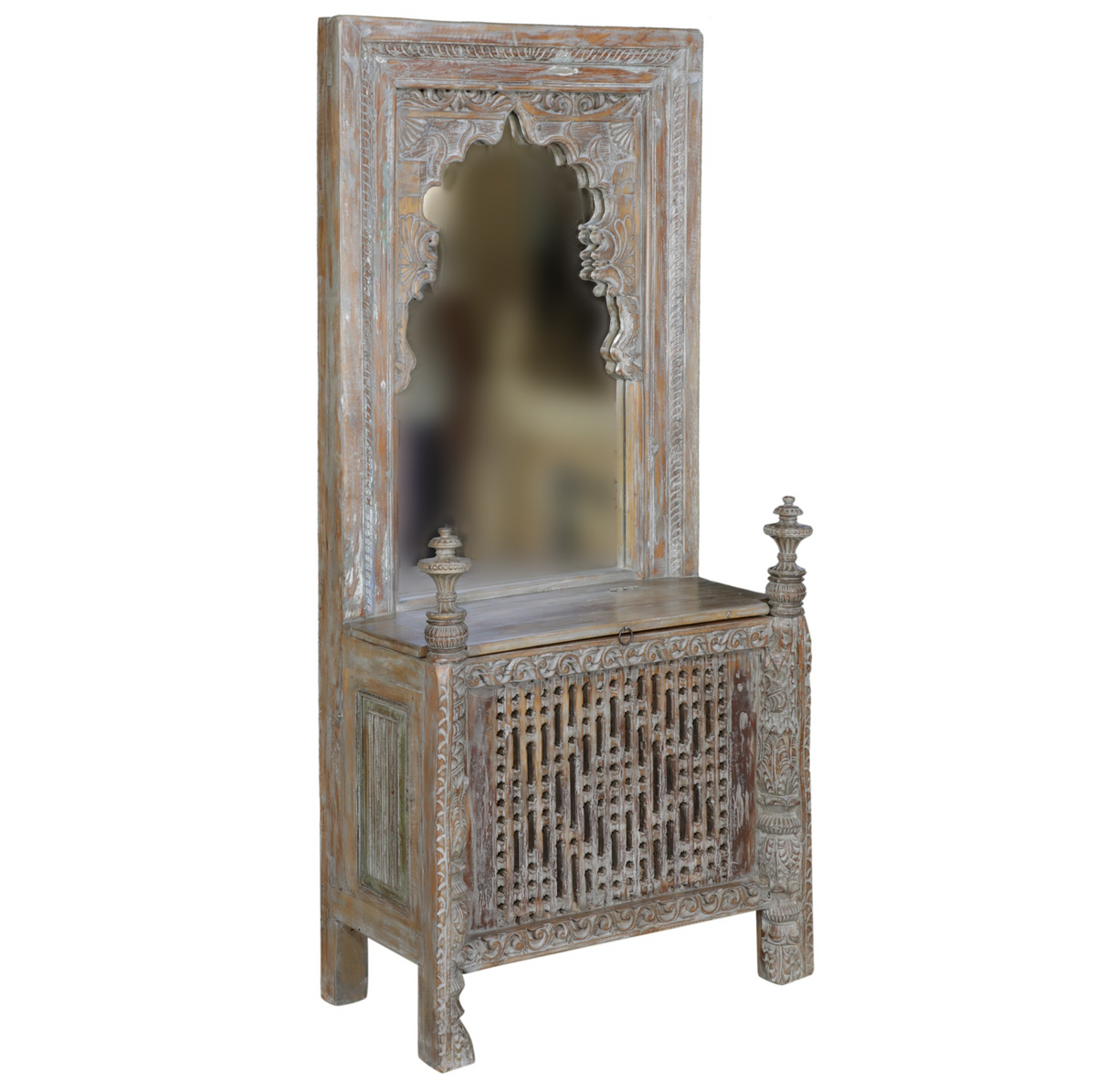 Floor Standing Indian Mirror Cabinet