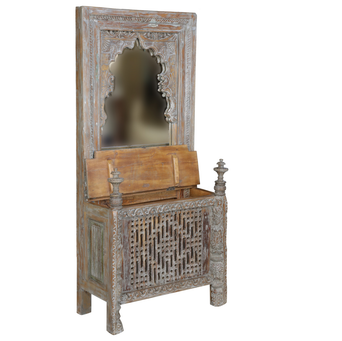 Floor Standing Indian Mirror Cabinet
