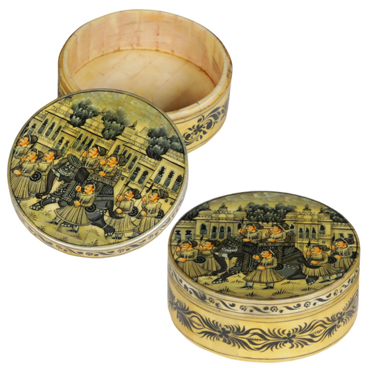 Hand Painted Bone box