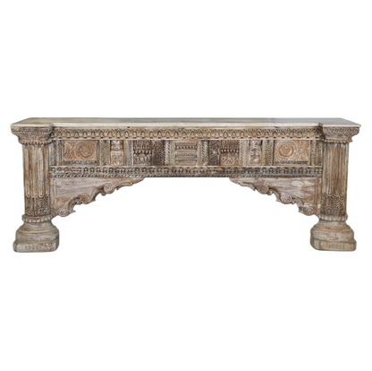 Architectural Hand Carved Indian Console