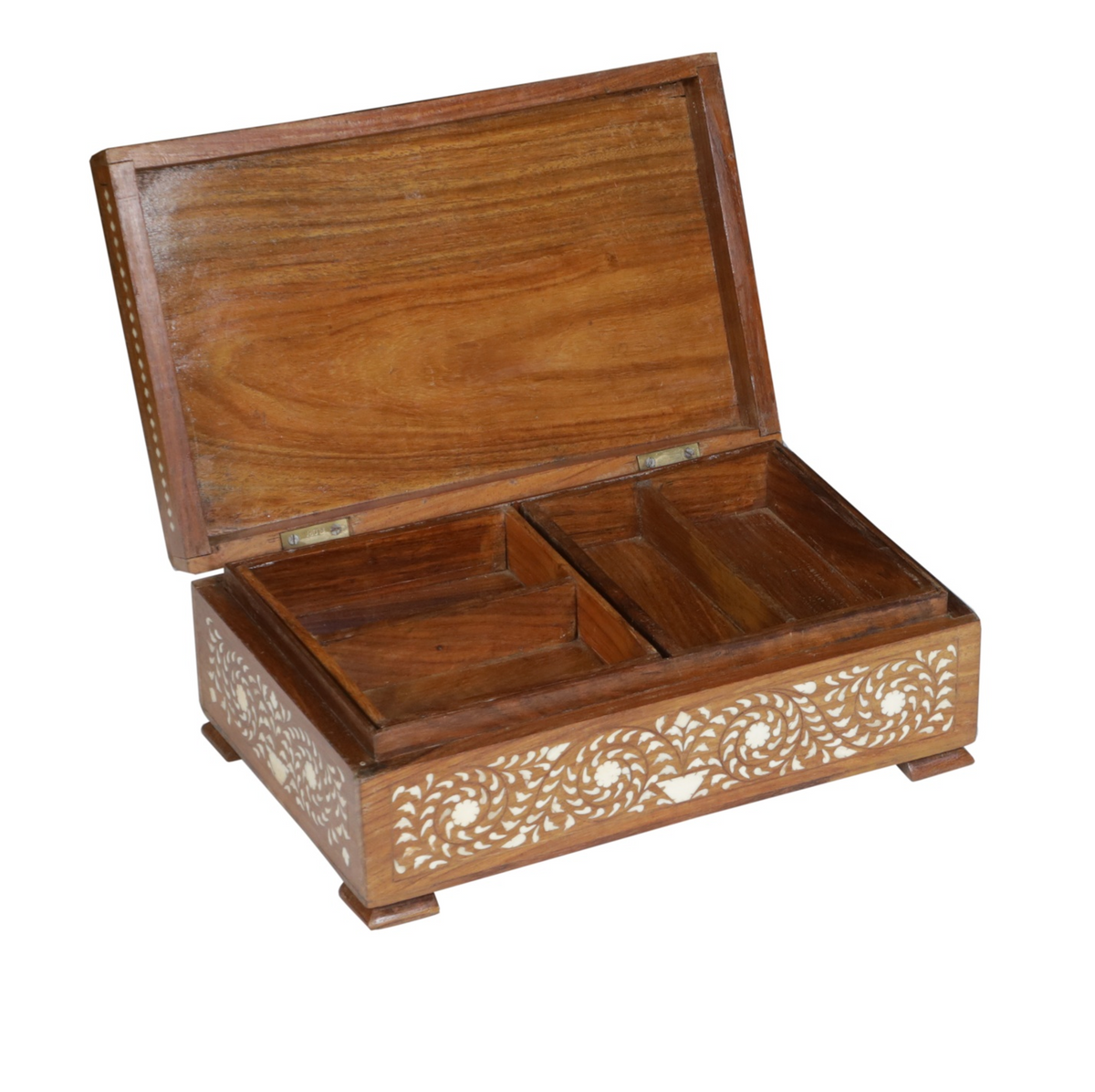 Bone Inlay Wooden Box