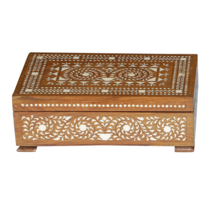 Bone Inlay Wooden Box