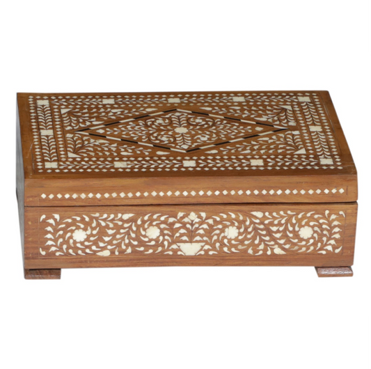 Bone Inlay Wooden Box
