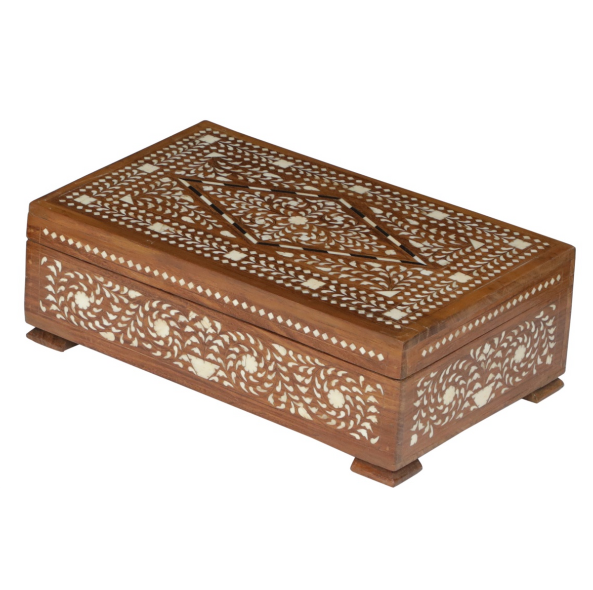 Bone Inlay Wooden Box