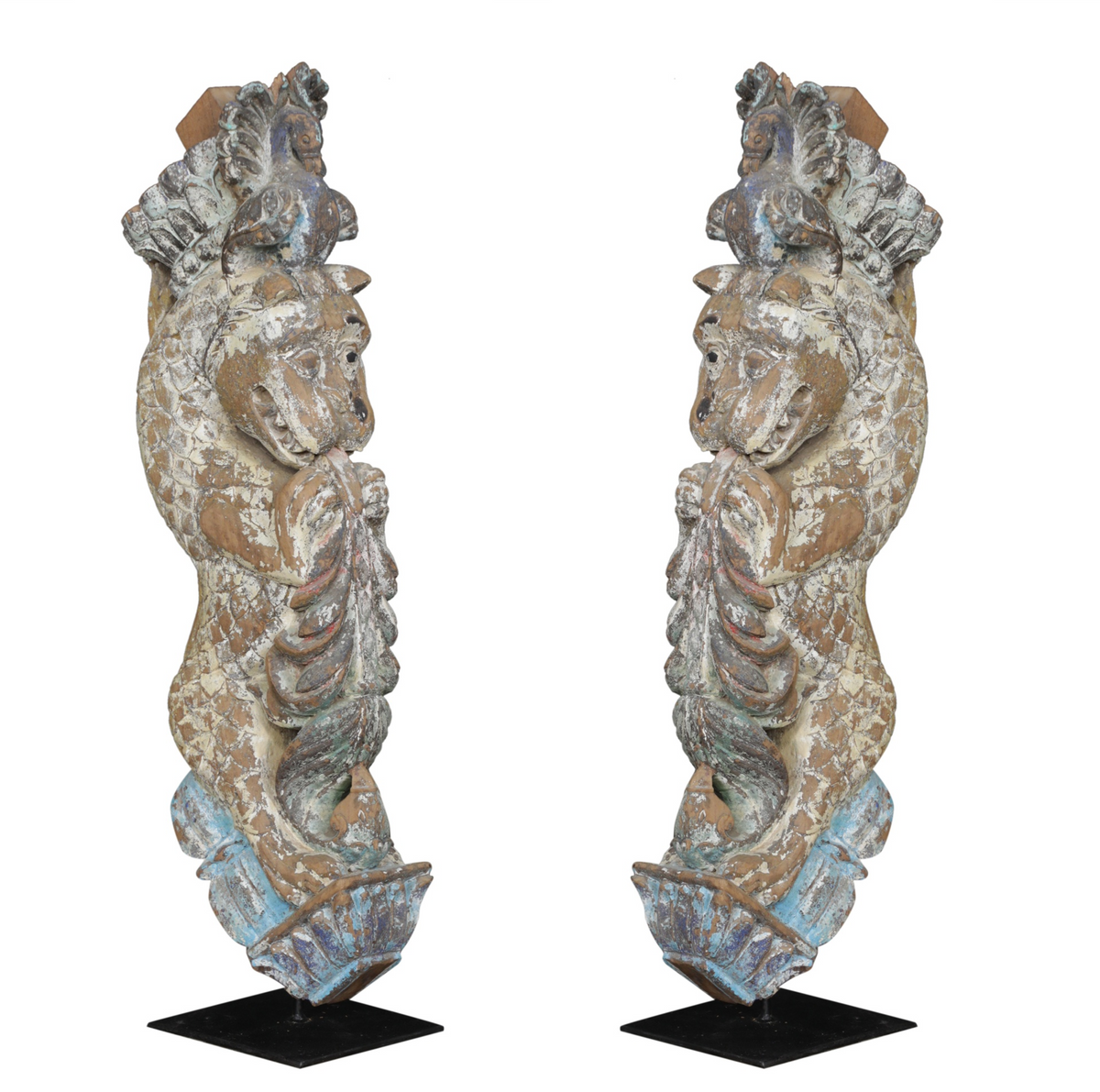 A Pair Of Indian Architectural Fragment
