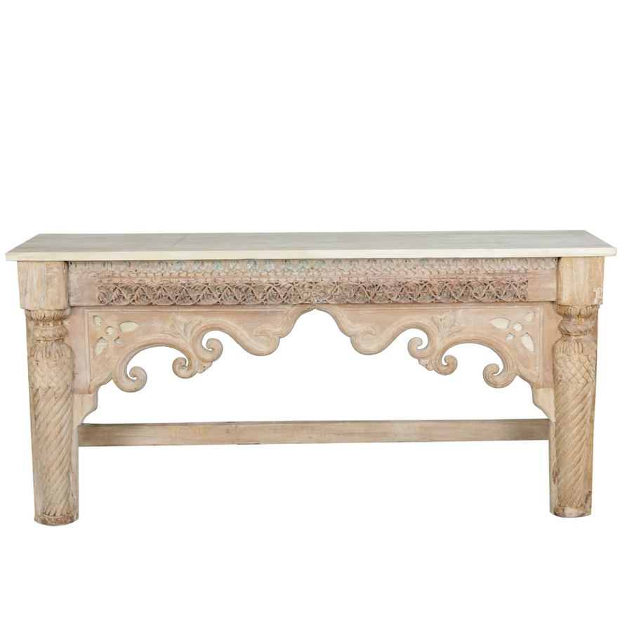 Hand Carved Indian Console Table