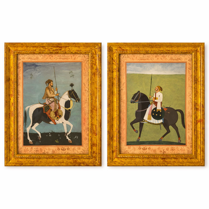 A Pair Of Miniature Mughal Prints