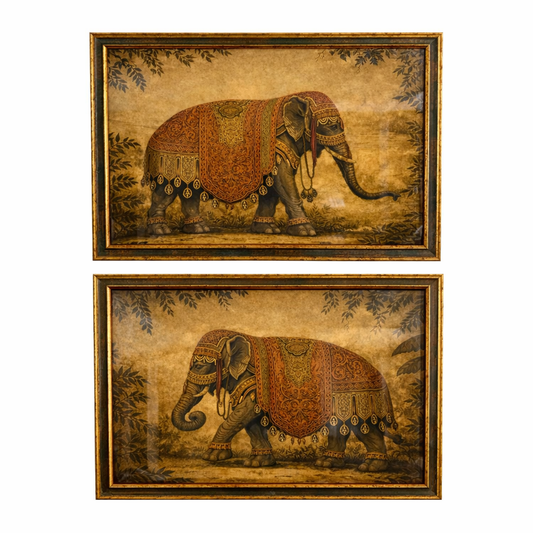 A Pair Of Processional Elephant Prints