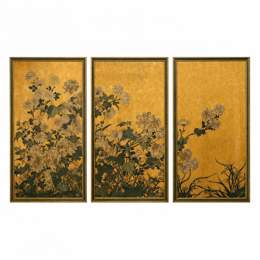 Japanese Chrysanthemum Triptych