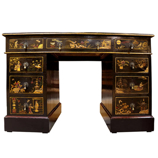Chinoiserie Twin Pedestal Desk C1880
