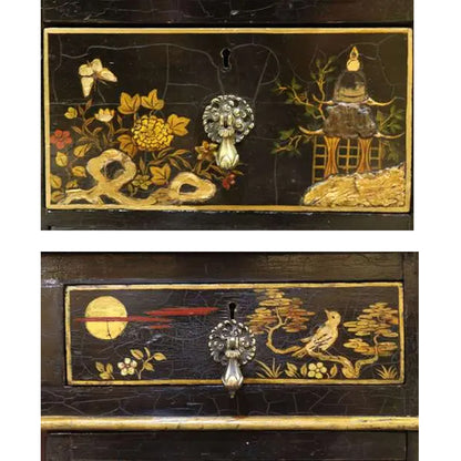 Chinoiserie Twin Pedestal Desk C1880