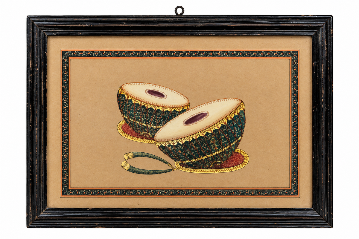 Set of Four Musical Instrument Paintings