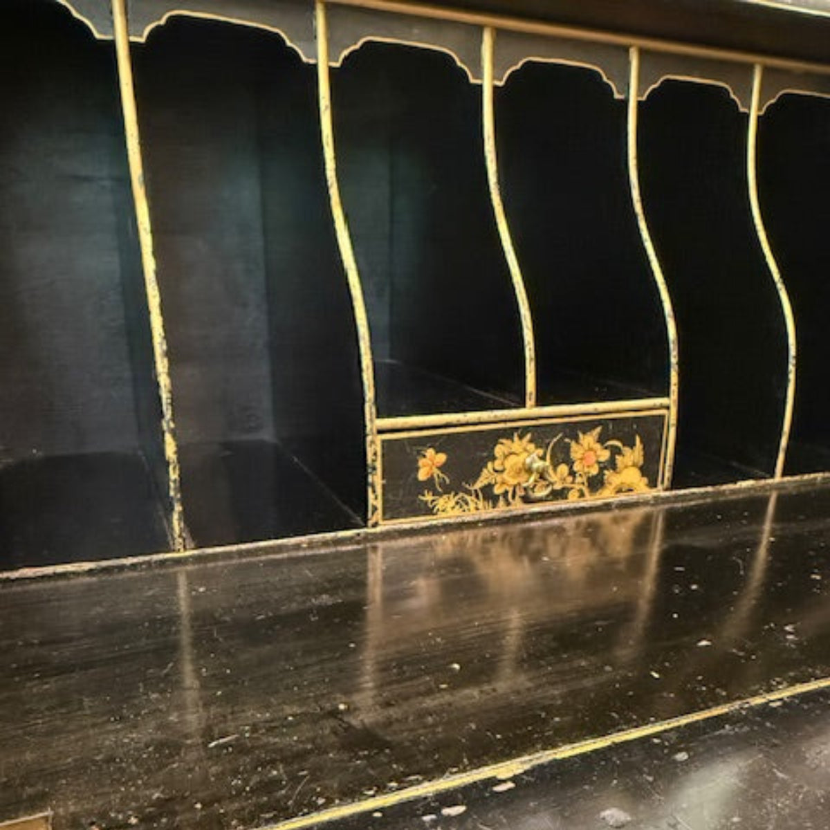 Antique Hand-Painted Chinoiserie Writing Bureau