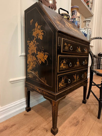 Antique Hand-Painted Chinoiserie Writing Bureau