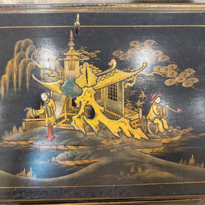 Antique Hand-Painted Chinoiserie Writing Bureau
