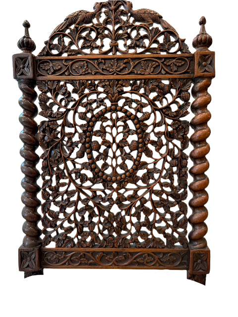 Antique Anglo-Indian Carved Chair – 19th Century Masterpiece