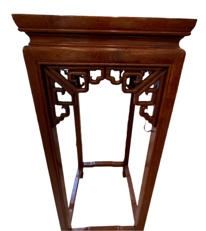 A Pair Of Oriental Carved Side Tables