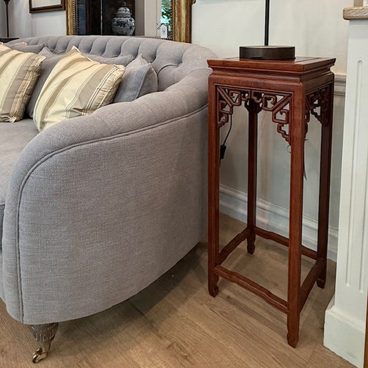 A Pair Of Oriental Carved Side Tables