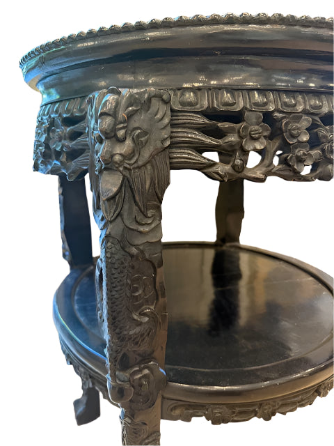 Antique Chinese Carved Ebony Table