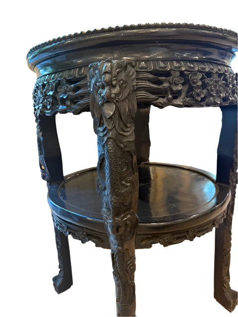 Antique Chinese Carved Ebony Table