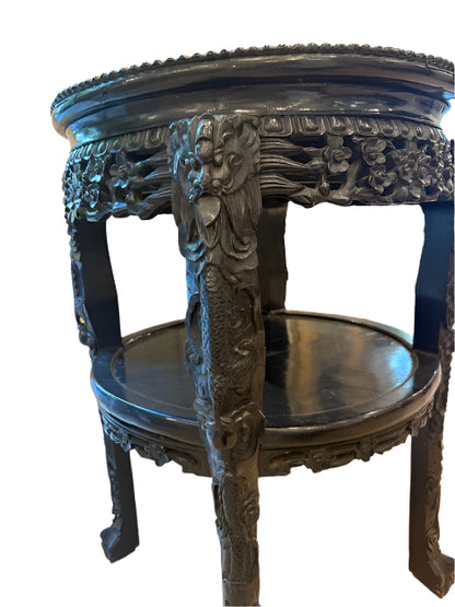 Antique Chinese Carved Ebony Table