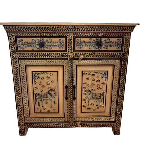 Hand-Painted Indian Cabinet