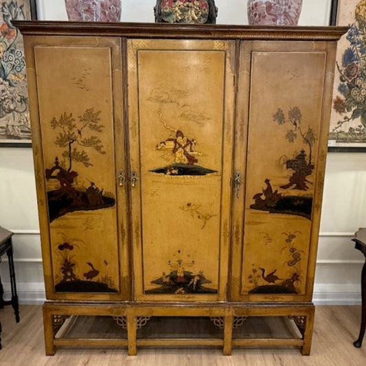 Antique Chinoiserie Three-Door Cabinet