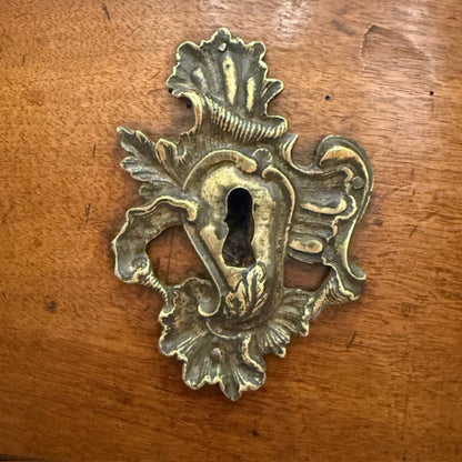 Early Provincial French Commode With Elaborate Brass Escutcheons