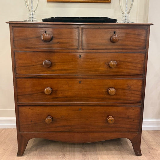 English Mahogany Five-Drawer Chest