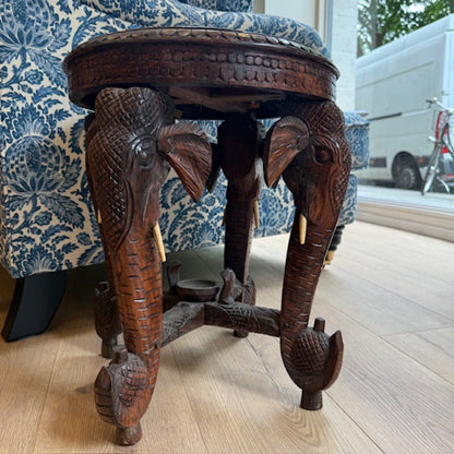 Antique Anglo Indian Elephant Stool