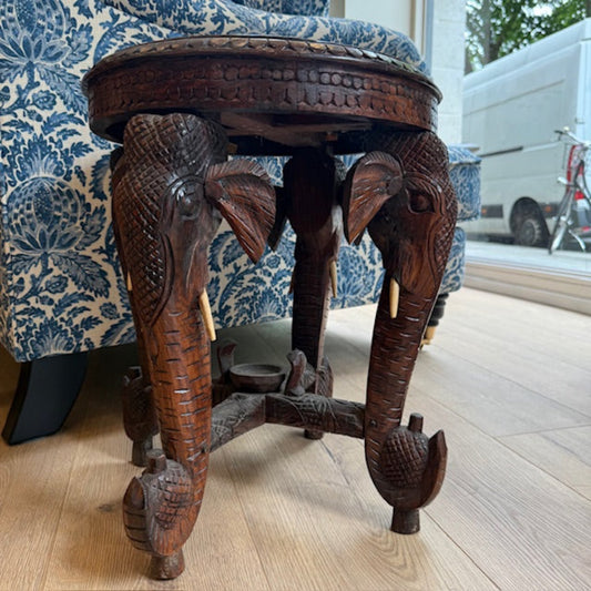 Antique Anglo Indian Elephant Stool