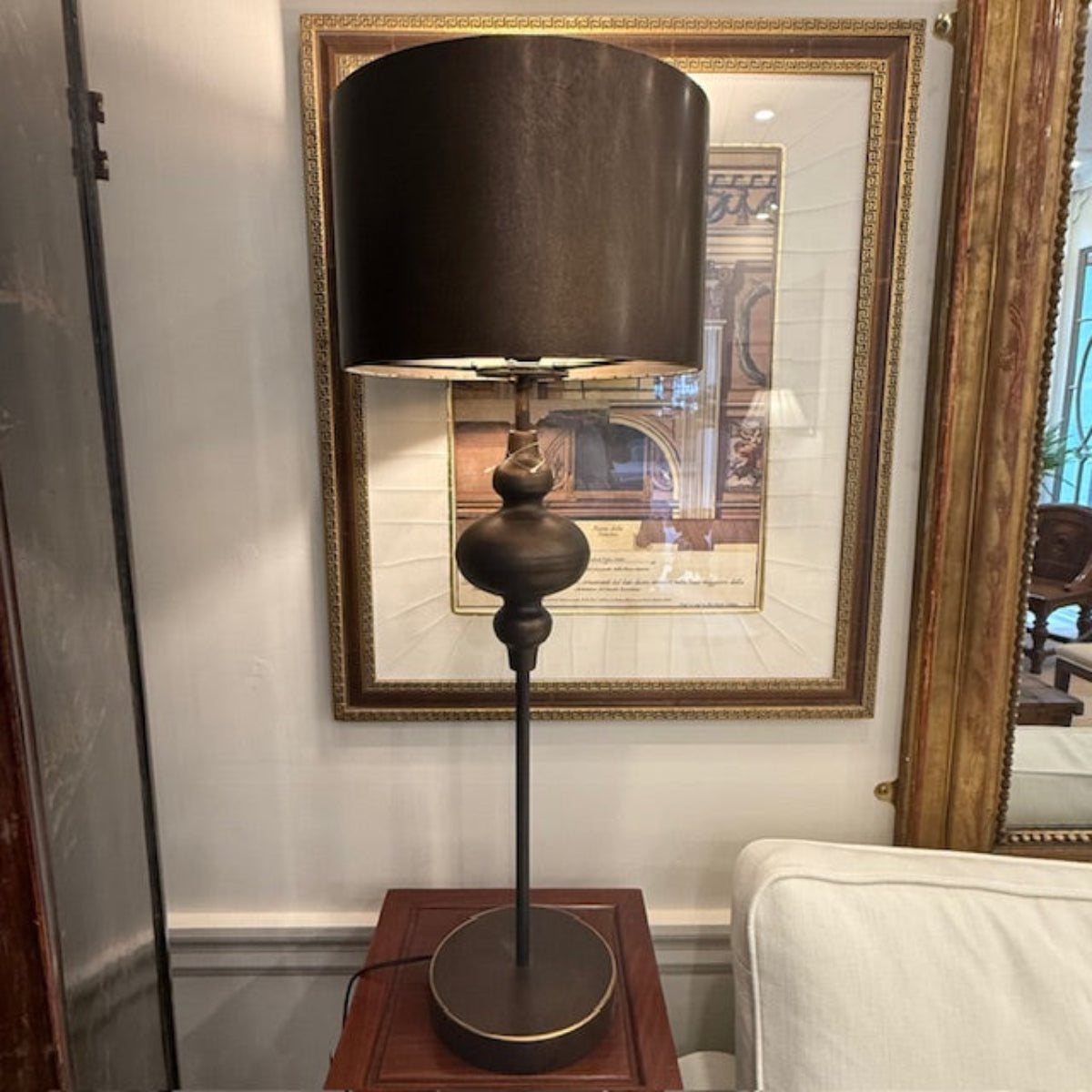 Orb Toleware lamp