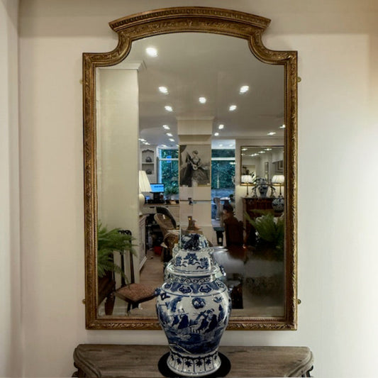 A Pair Of Unusual Antique English Gilded Mirrors – 19th Century