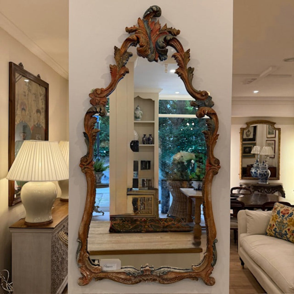 Vintage Spanish Hand Carved Mirror