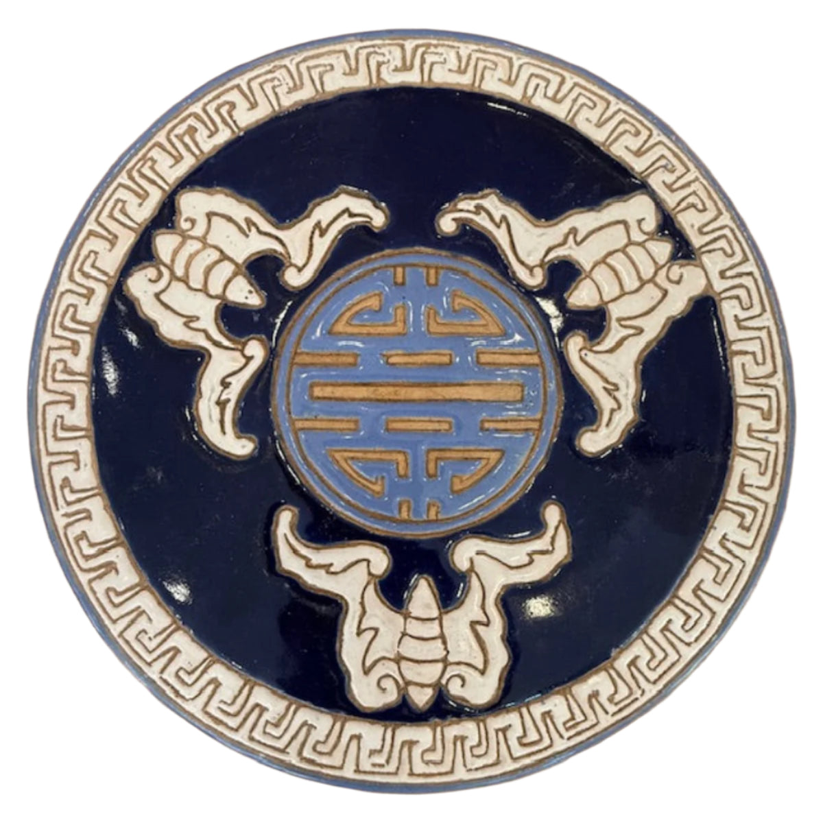 Decorative Ceramic Blue & White Elephant Stool
