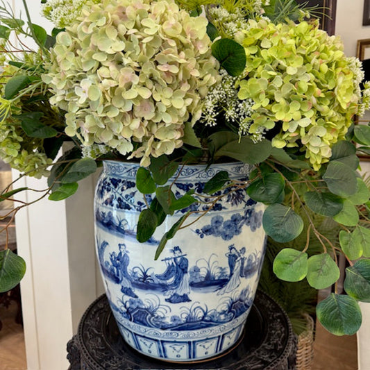 Jingdezhen Hand-Painted Blue & White XL Planter
