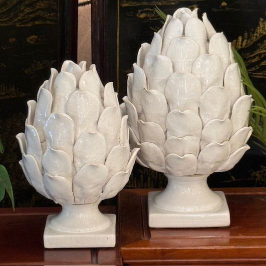Small White Ceramic Artichoke
