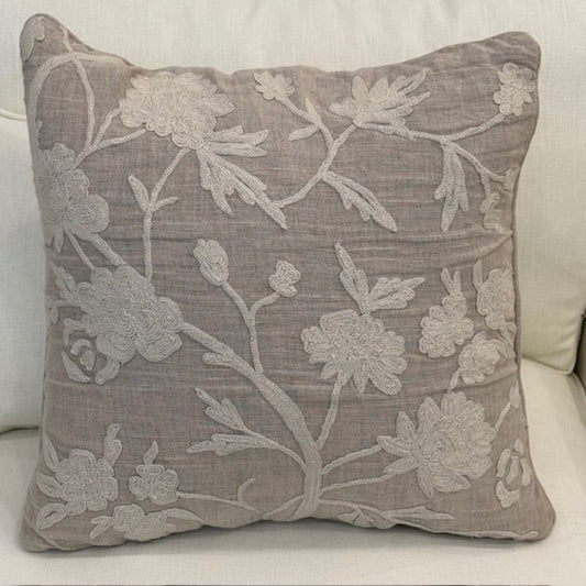 Hand Embordered Crewel Work Cushion