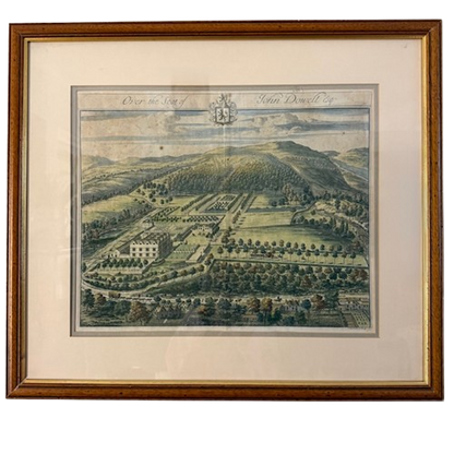 A Pair Of British Estate And Garden Plan Engravings by Johannes Kip