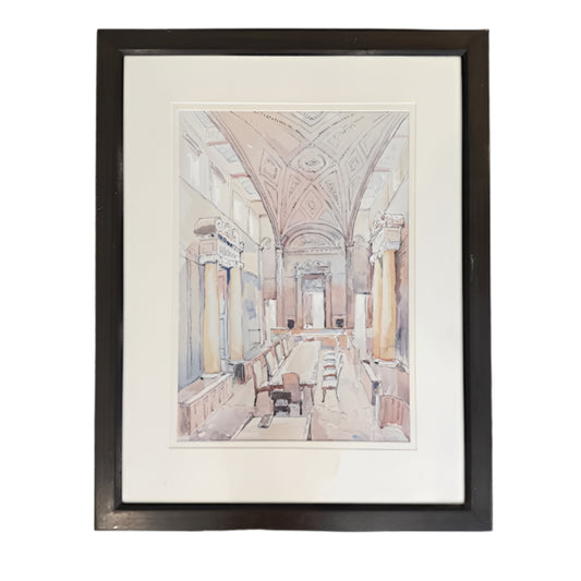 Pair Of Architectural Pen And Ink Drawings