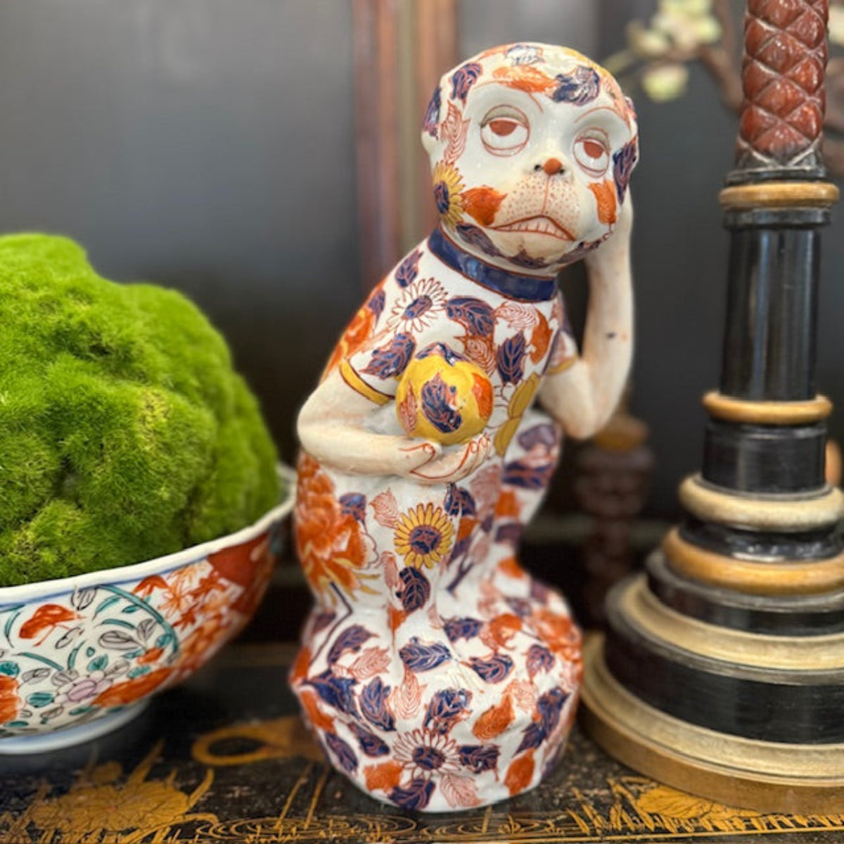 A Japanese Imari Porcelain Monkey