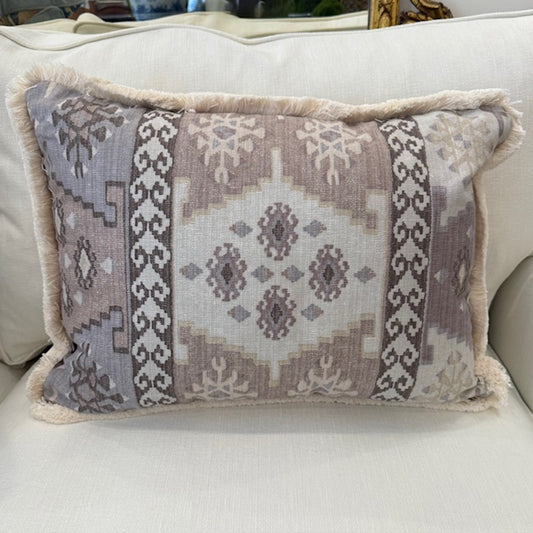 Fringed Anthropology Stone Cushion