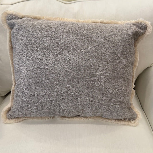 Bouclé Fringed Cushion