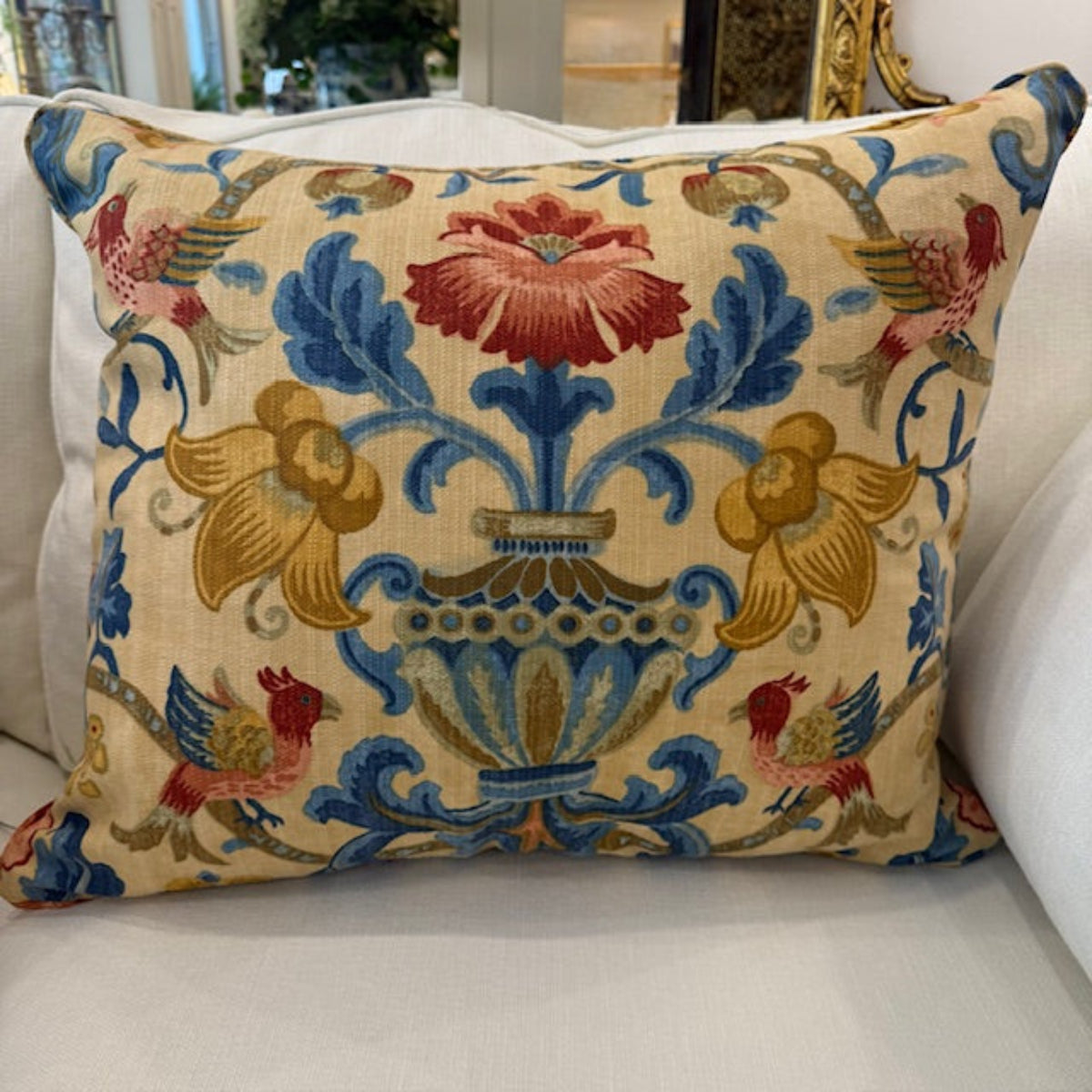 Zoffany Pompadour Cushion linen Back