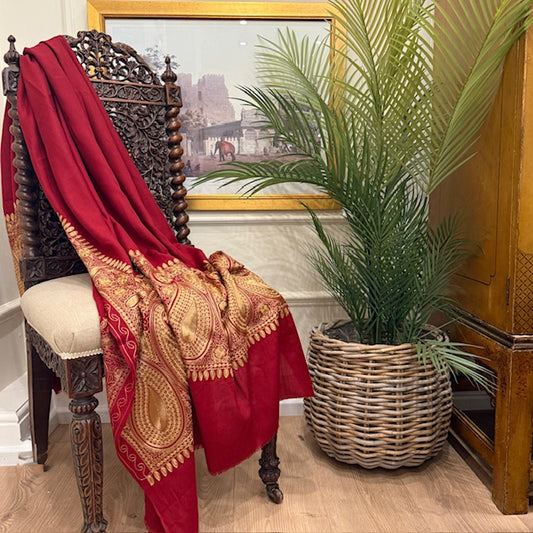 Shawl Jaipur -Crimson