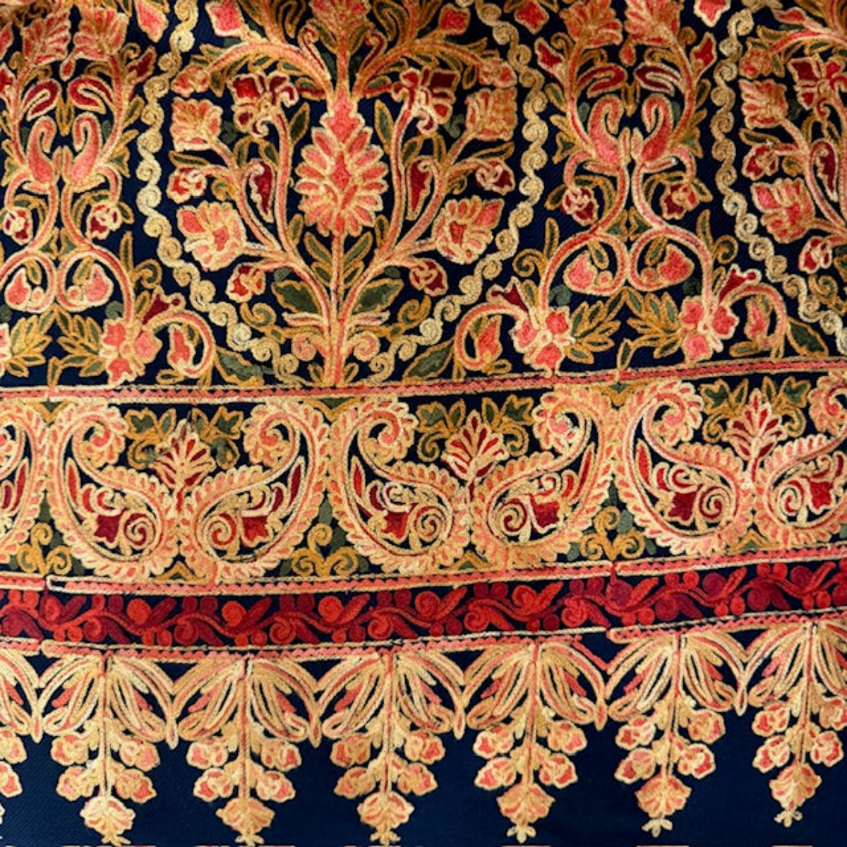 Shawl Mysore - Navy